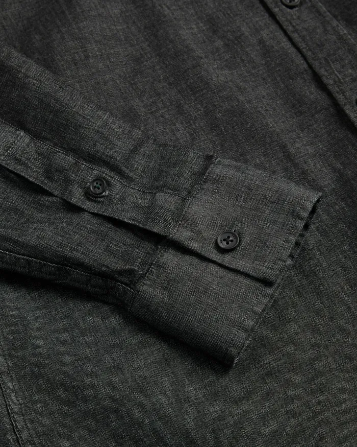 Men LODERS 8211 Long Sleeve Denim Shirt Black Ted Baker Shirts Men LODERS 8211 Long Sleeve Denim Shirt Black Ted Baker Shirts