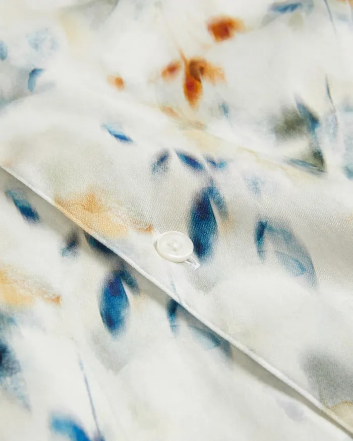 Men LOIRE 8211 Blurred Floral Print Cotton Shirt Stone Ted Baker Shirts Men LOIRE 8211 Blurred Floral Print Cotton Shirt Stone Ted Baker Shirts