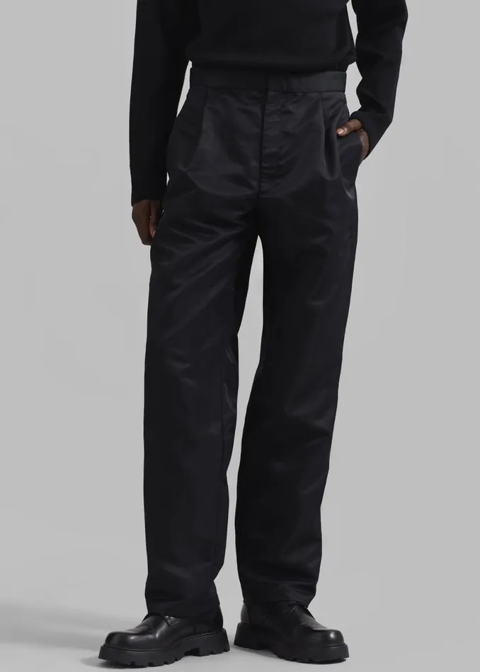 Men Louis Gabriel Nouchi StraightLeg Smoking Polyamide Trousers 8211 Black The Frankie Shop Bottoms