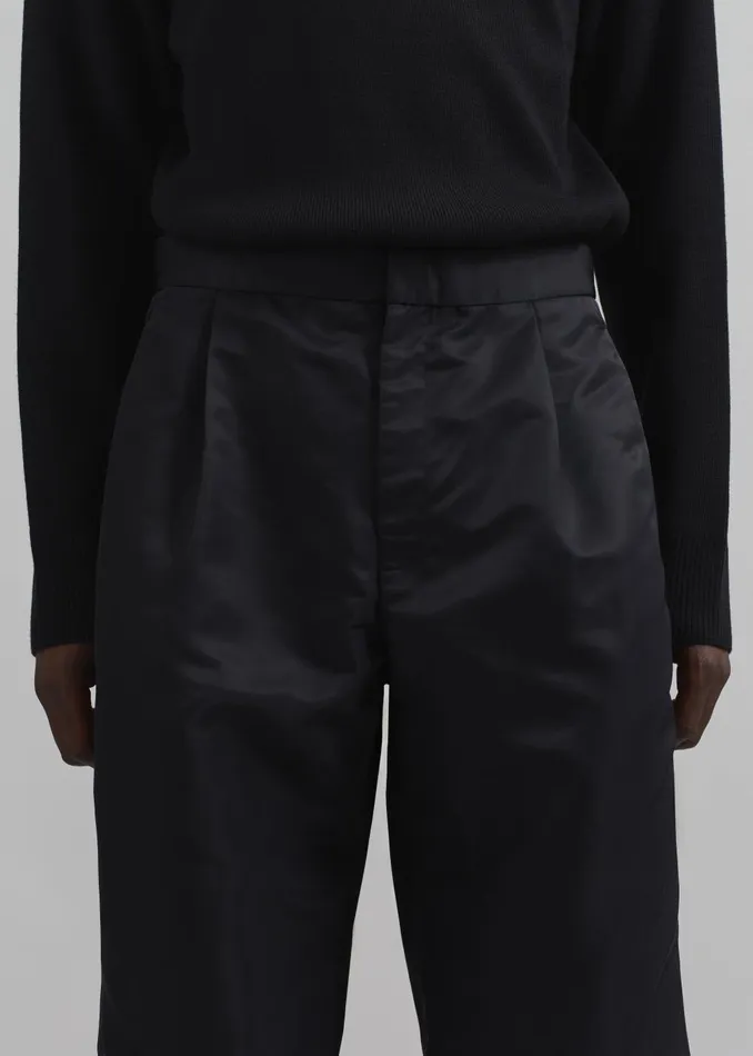 Men Louis Gabriel Nouchi StraightLeg Smoking Polyamide Trousers 8211 Black The Frankie Shop Bottoms