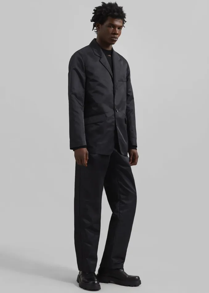 Men Louis Gabriel Nouchi StraightLeg Smoking Polyamide Trousers 8211 Black The Frankie Shop Bottoms