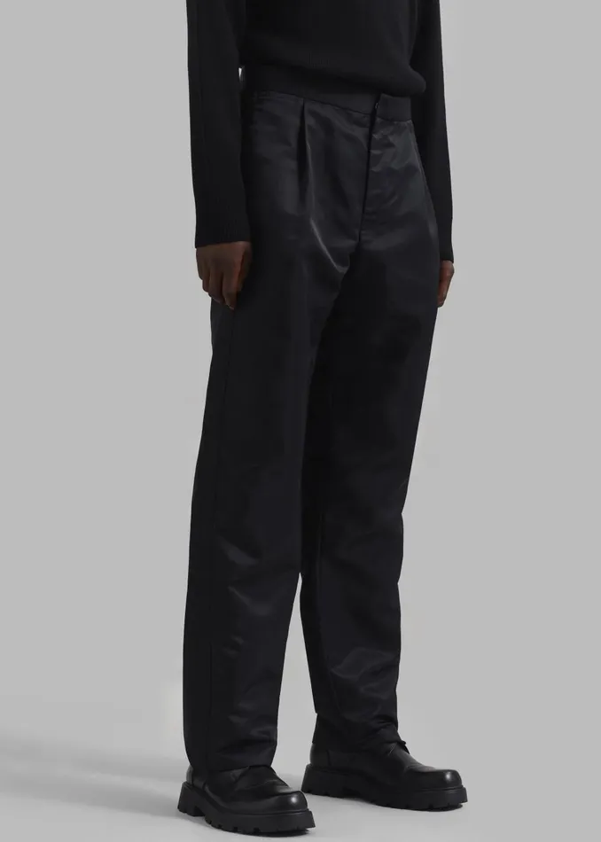 Men Louis Gabriel Nouchi StraightLeg Smoking Polyamide Trousers 8211 Black The Frankie Shop Bottoms