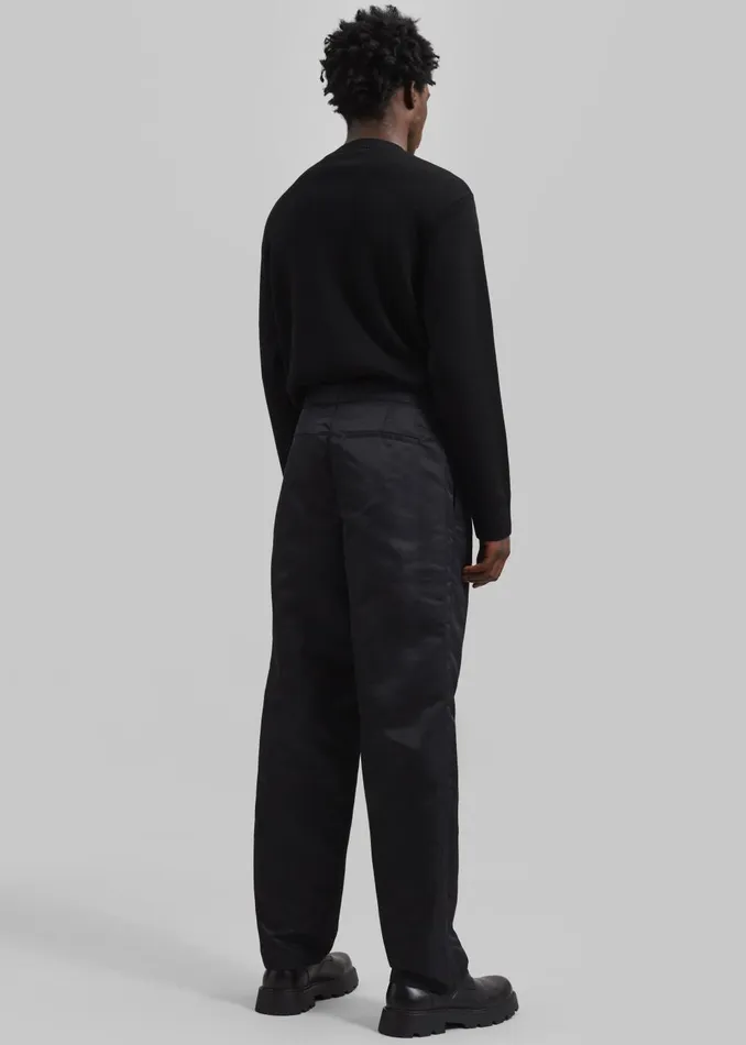 Men Louis Gabriel Nouchi StraightLeg Smoking Polyamide Trousers 8211 Black The Frankie Shop Bottoms