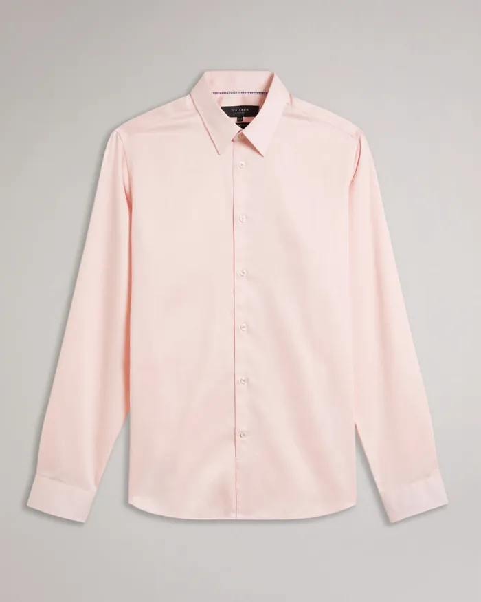 Men MAELOSS 8211 Long Sleeve Slim Fit Shirt Pale Pink Ted Baker Shirts