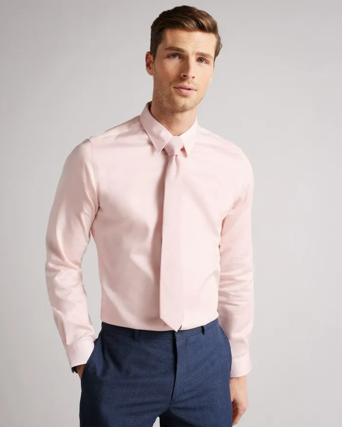 Men MAELOSS 8211 Long Sleeve Slim Fit Shirt Pale Pink Ted Baker Shirts Men MAELOSS 8211 Long Sleeve Slim Fit Shirt Pale Pink Ted Baker Shirts