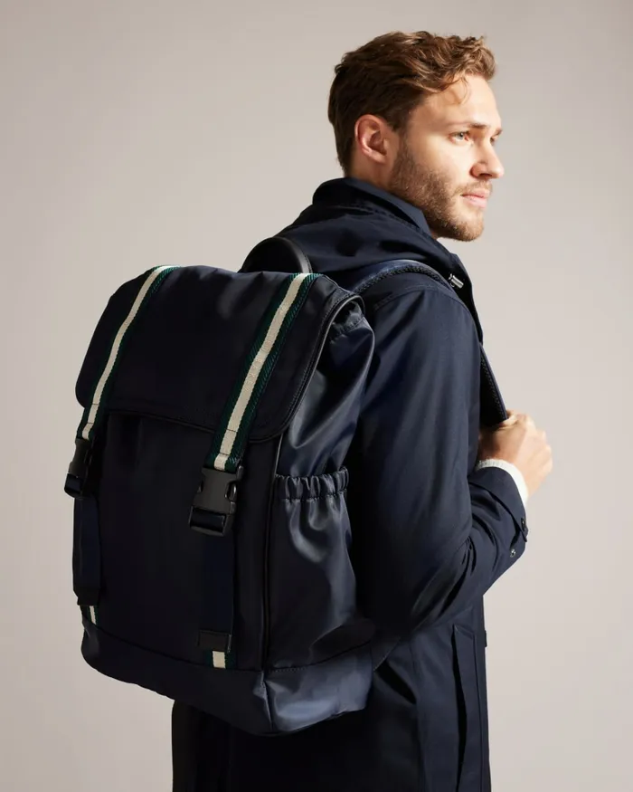 Men MATEW 8211 Twill Retro Sport Backpack Navy Ted Baker Backpacks