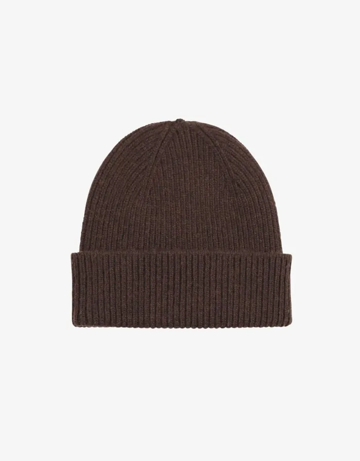 Men Merino Wool Beanie Coffee Brown Colorful Standard Beanies