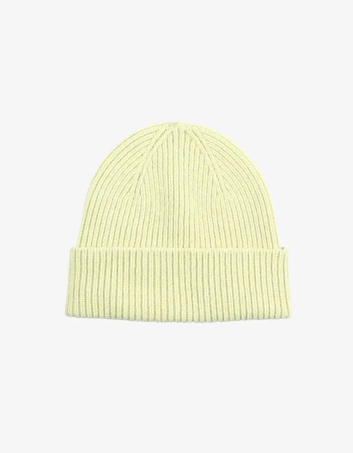 Men Merino Wool Beanie Soft Yellow Colorful Standard Beanies