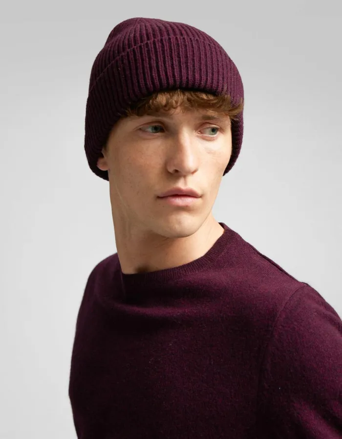 Men Merino Wool Beanie Soft Yellow Colorful Standard Beanies