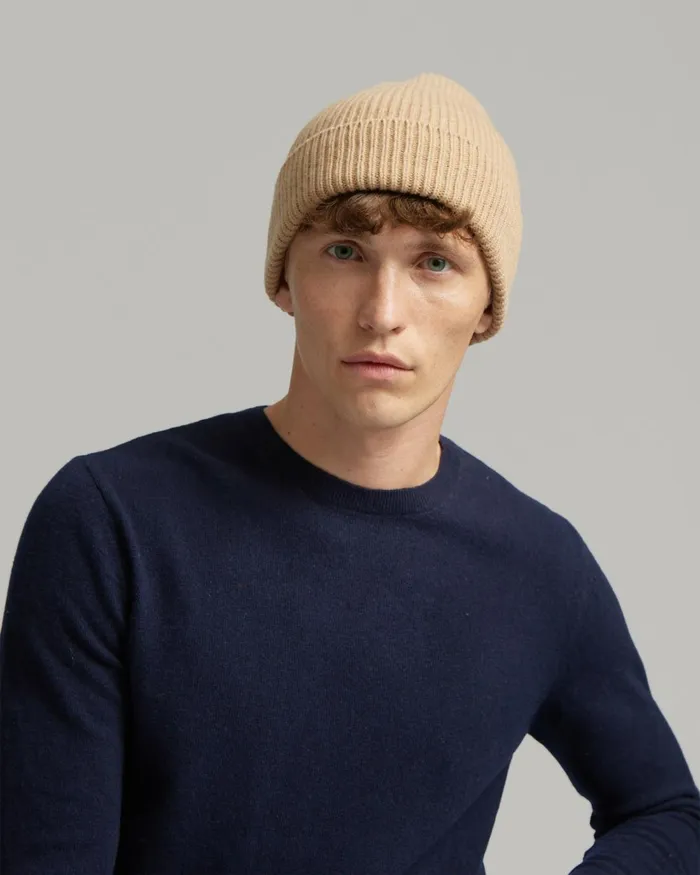 Men Merino Wool Beanie Soft Yellow Colorful Standard Beanies