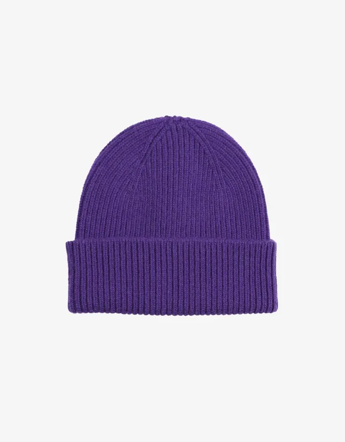 Men Merino Wool Beanie Ultra Violet Colorful Standard Beanies