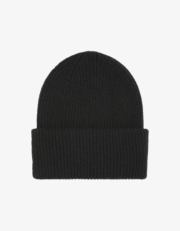 Men Merino Wool Hat Deep Black Colorful Standard Hats