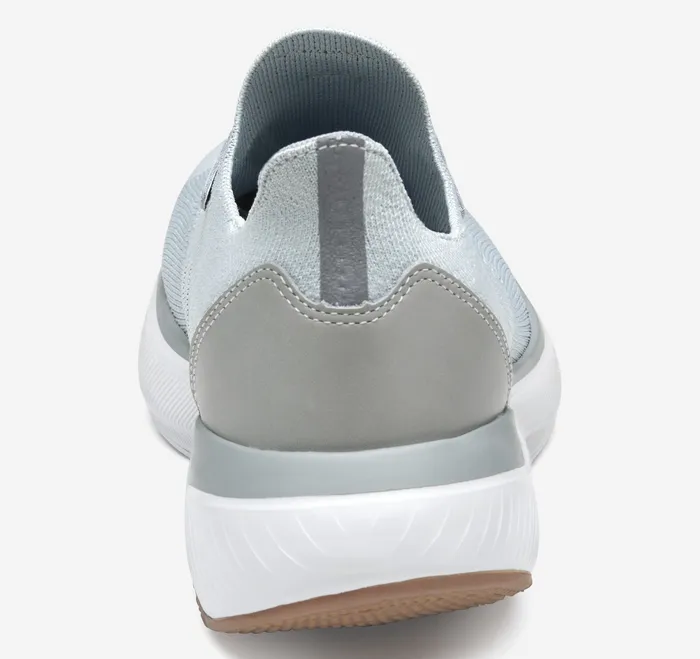 Men Miles Knit LaceUp Light Gray Knit Shoes Johnston and Murphy
