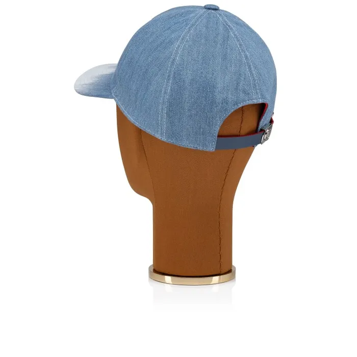 Men Mooncrest Baseball Cap 8211 Denim Brushed Effect 8211 Blue Christian Louboutin Hats
