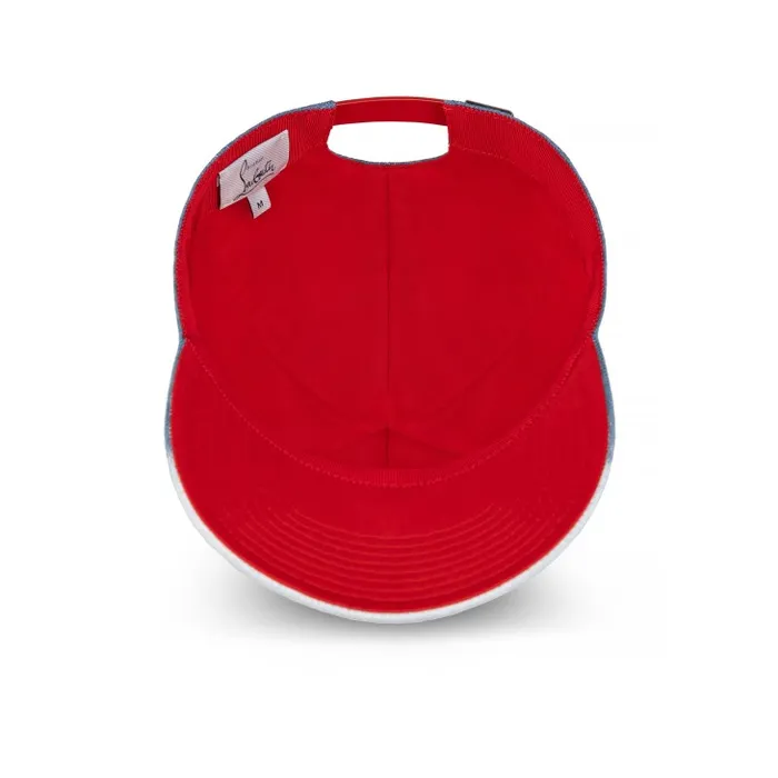 Men Mooncrest Baseball Cap 8211 Denim Brushed Effect 8211 Blue Christian Louboutin Hats