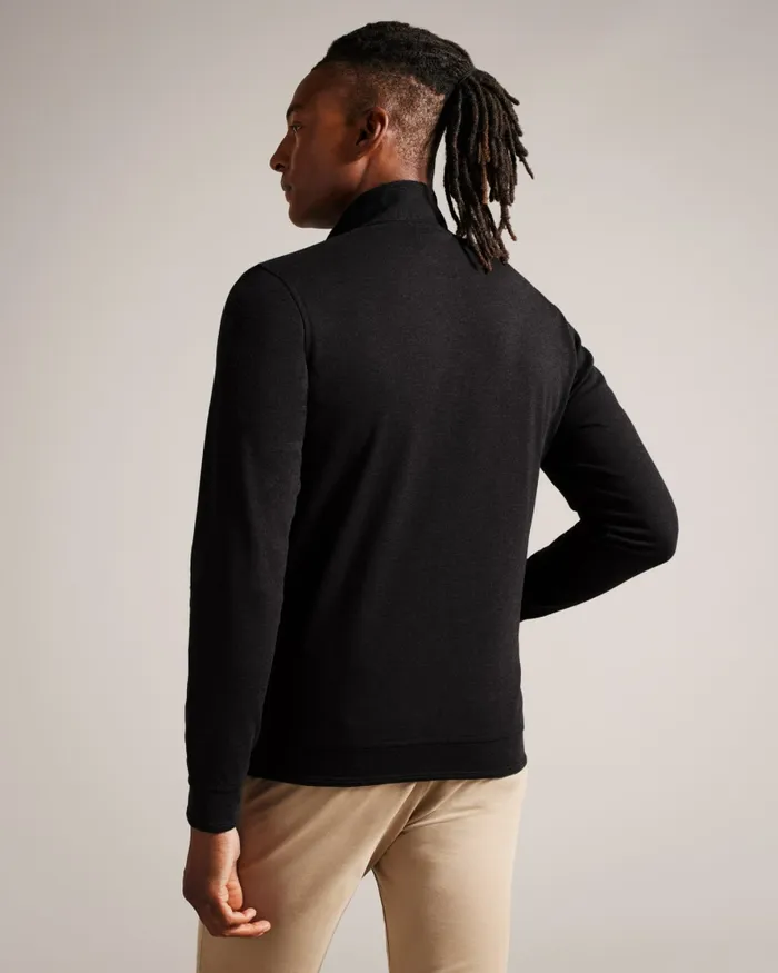 Men MULTY 8211 Textured Zip Through Jacket Charcoal Ted Baker Tops