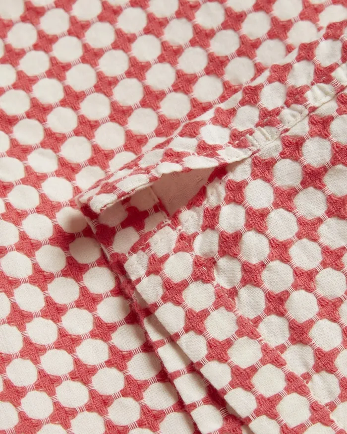 Men OISE 8211 Relaxed Fit Textured Cotton Shirt Red Ted Baker Shirts
