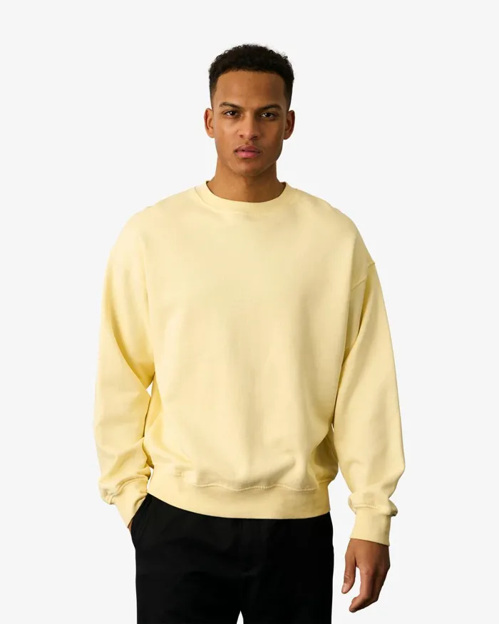 Men Organic Oversized Crew Oxblood Red Colorful Standard Crewneck Sweatshirts