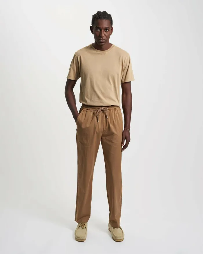 Men Organic Twill Pants Steel Blue Colorful Standard Pants