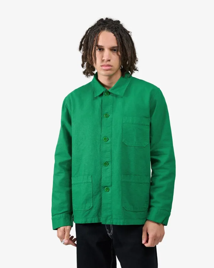 Men Organic Workwear Jacket Kelly Green Colorful Standard Workwear Jackets