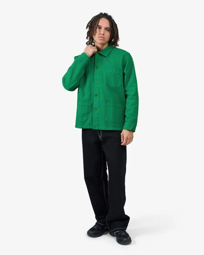 Men Organic Workwear Jacket Kelly Green Colorful Standard Workwear Jackets