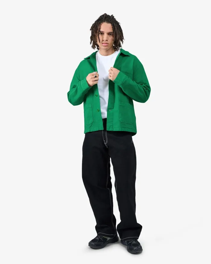 Men Organic Workwear Jacket Kelly Green Colorful Standard Workwear Jackets