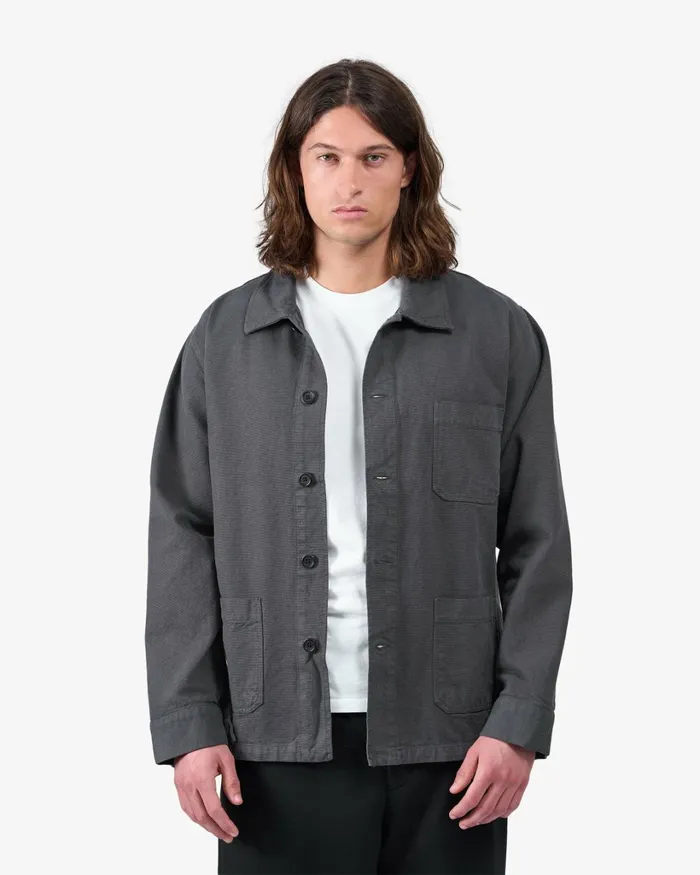 Men Organic Workwear Jacket Pacific Blue Colorful Standard Workwear Jackets