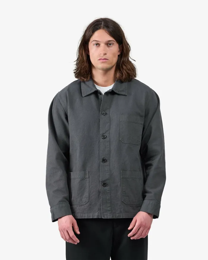 Men Organic Workwear Jacket Pacific Blue Colorful Standard Workwear Jackets