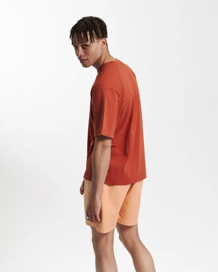 Men Oversized Organic TShirt Faded Black Colorful Standard TShirts