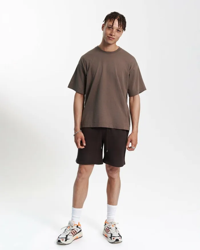 Men Oversized Organic TShirt Oxblood Red Colorful Standard TShirts