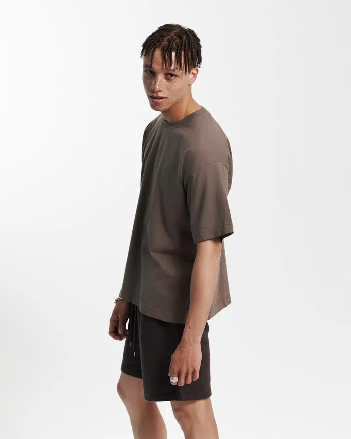 Men Oversized Organic TShirt Oxblood Red Colorful Standard TShirts