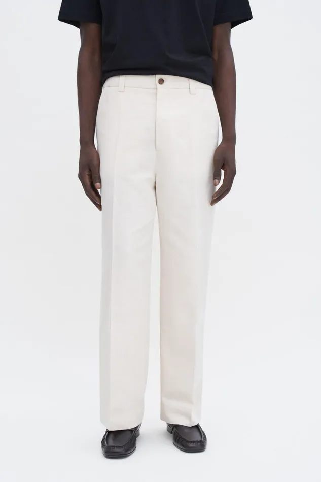 Men Oversized Work Trousers Cream White Filippa K Trousers