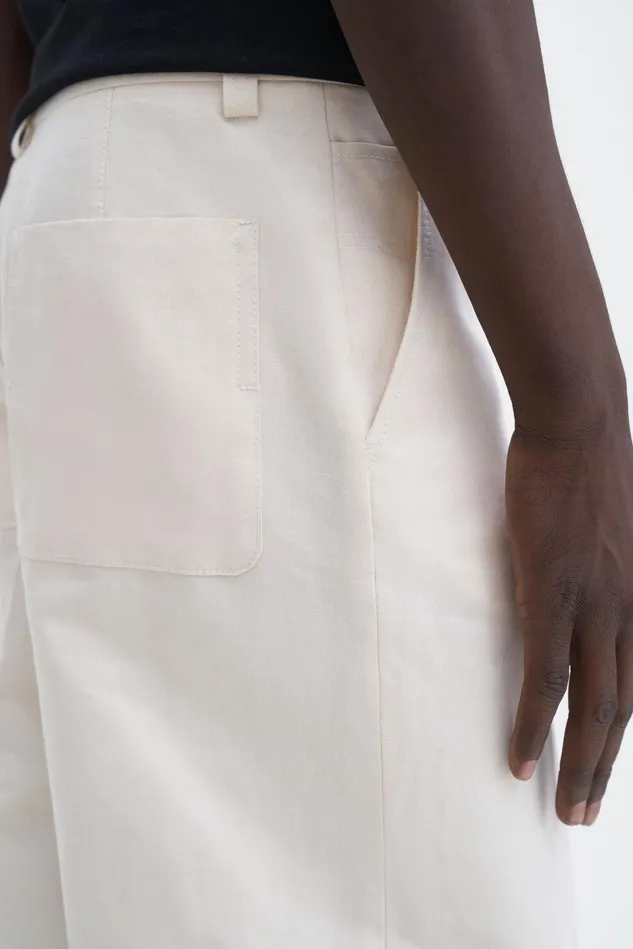 Men Oversized Work Trousers Cream White Filippa K Trousers