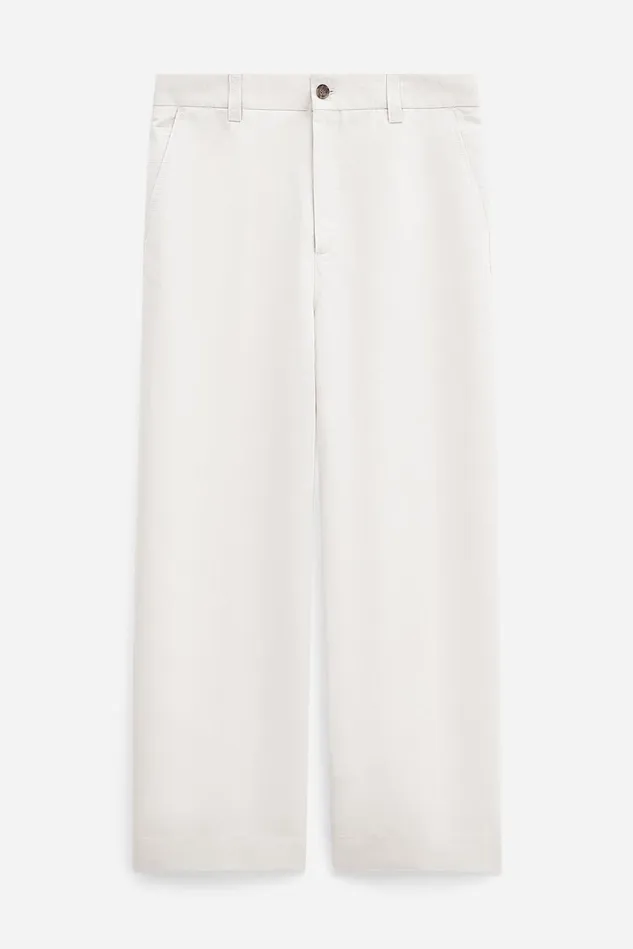 Men Oversized Work Trousers Cream White Filippa K Trousers