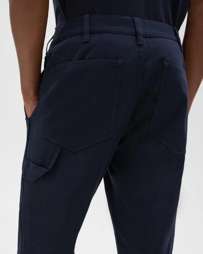Men Pants Theory Carpenter Pant In Stretch Cotton Canvas Baltic