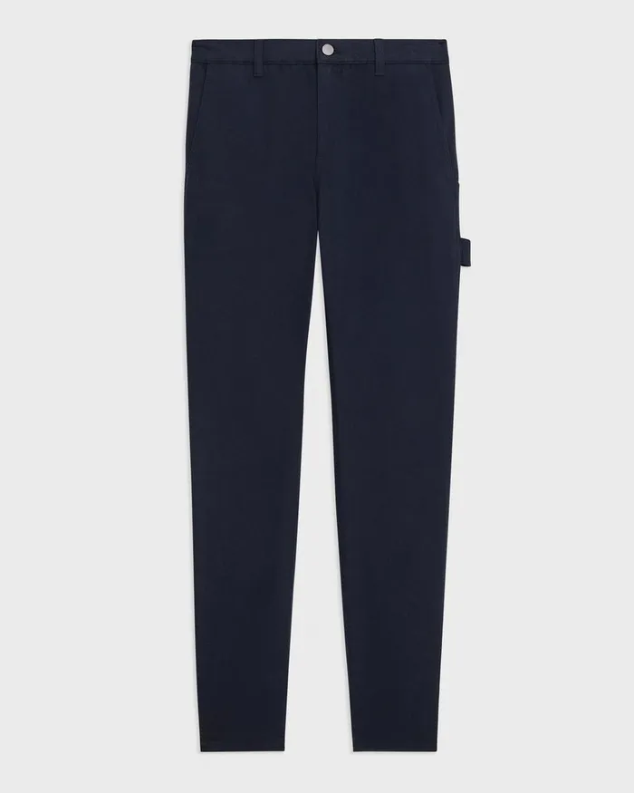 Men Pants Theory Carpenter Pant In Stretch Cotton Canvas Baltic