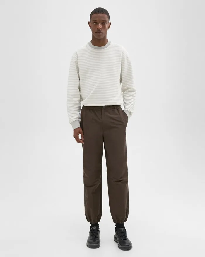 Men Pants Theory CottonBlend Jogger Pant Deep Tundra