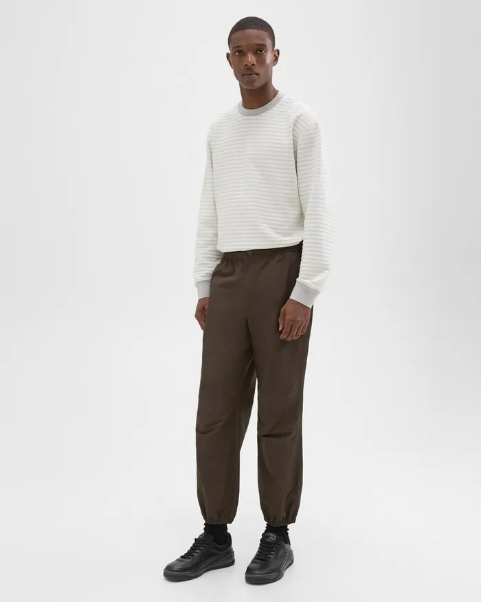 Men Pants Theory CottonBlend Jogger Pant Deep Tundra