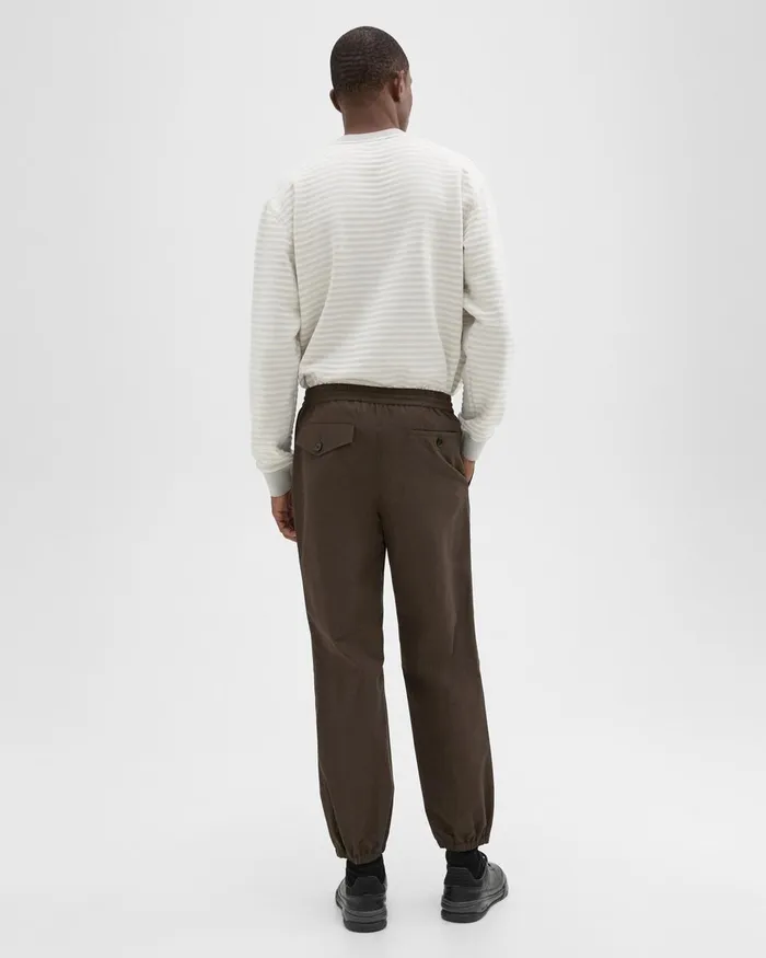 Men Pants Theory CottonBlend Jogger Pant Deep Tundra