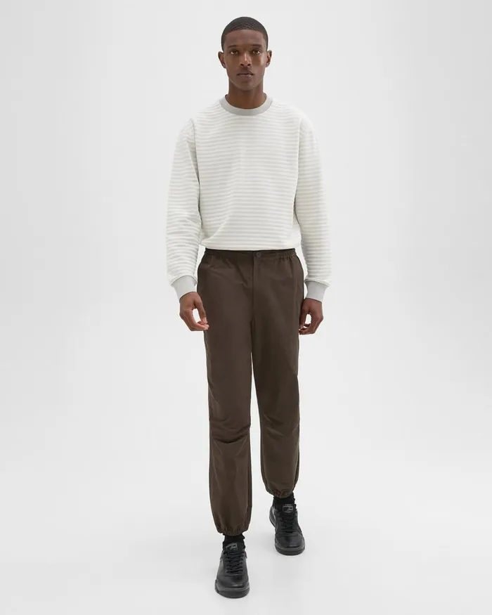 Men Pants Theory CottonBlend Jogger Pant Deep Tundra