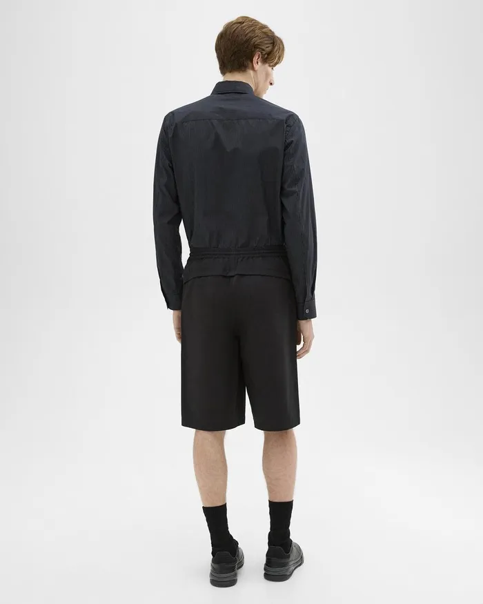 Men Pants Theory CottonBlend PullOn Short Black