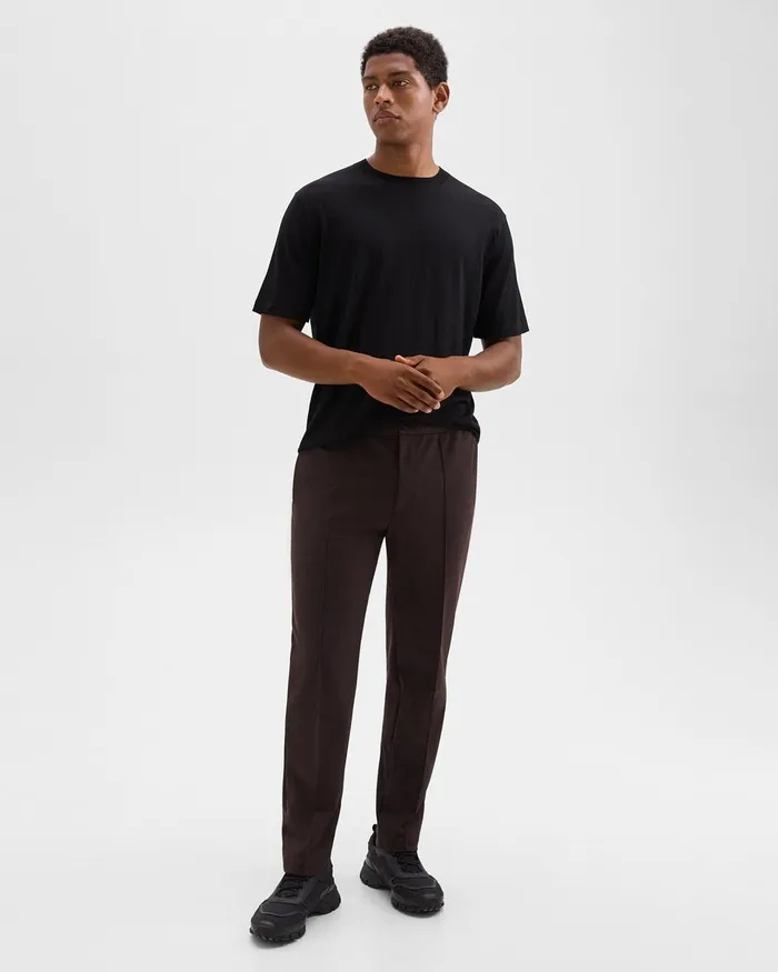 Men Pants Theory Curtis Drawstring Pant In Precision Ponte Hickory