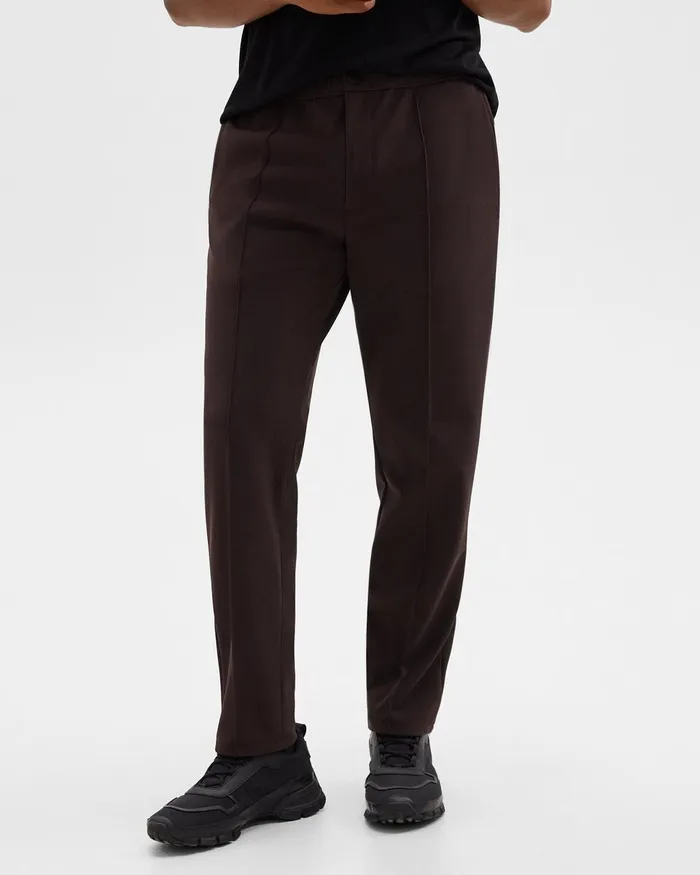 Men Pants Theory Curtis Drawstring Pant In Precision Ponte Hickory