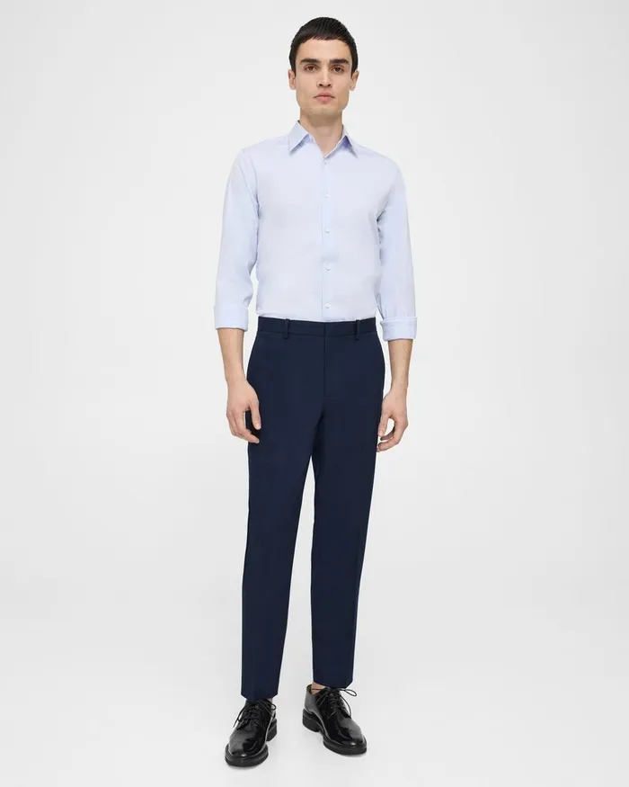 Men Pants Theory Curtis Pant In Textured Gabardine Baltic