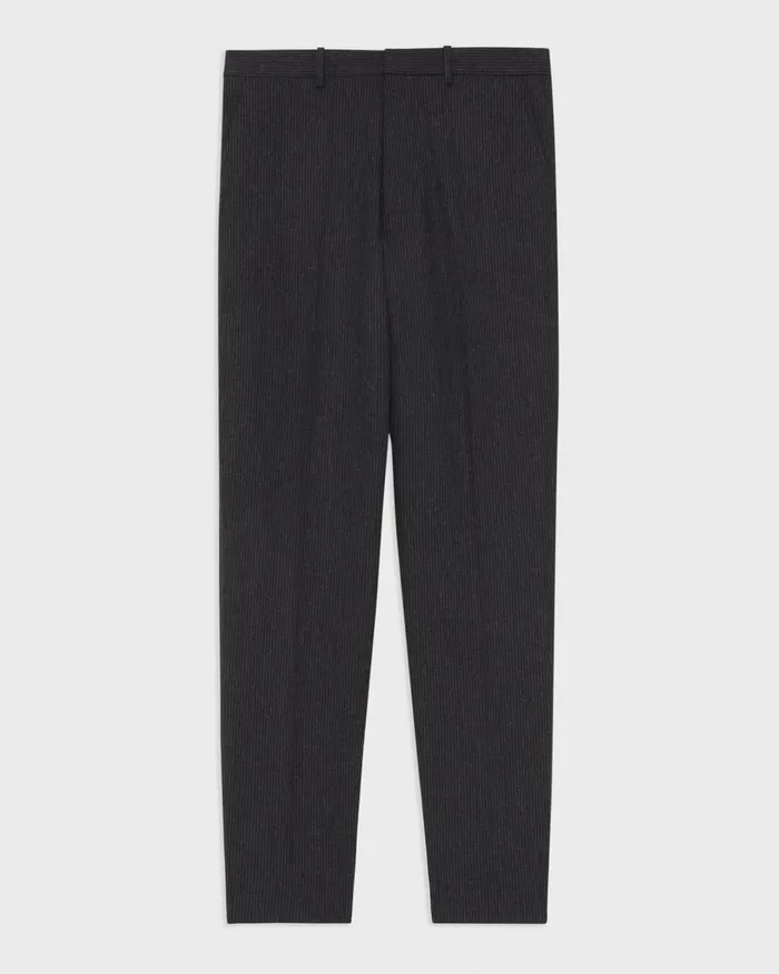 Men Pants Theory Tapered Pinstripe Flannel Pant Blackcharcoal