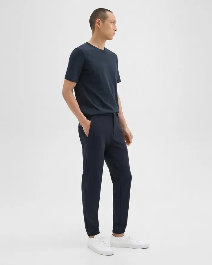 Men Pants Theory Terrance Jogger In Precision Ponte Baltic