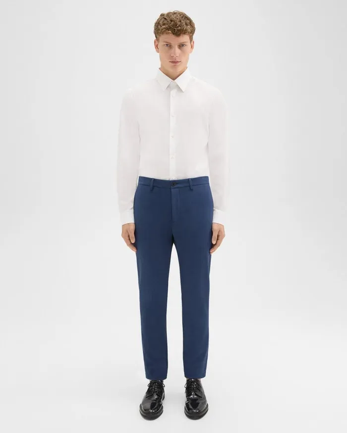 Men Pants Theory Zaine Pant In Precision Ponte Deep Atlantic