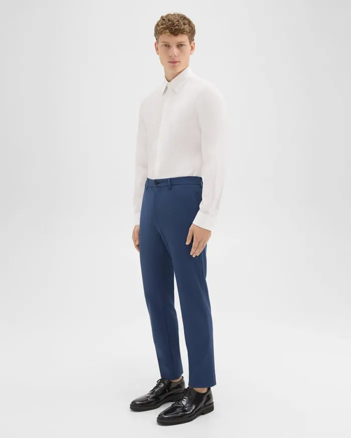 Men Pants Theory Zaine Pant In Precision Ponte Deep Atlantic