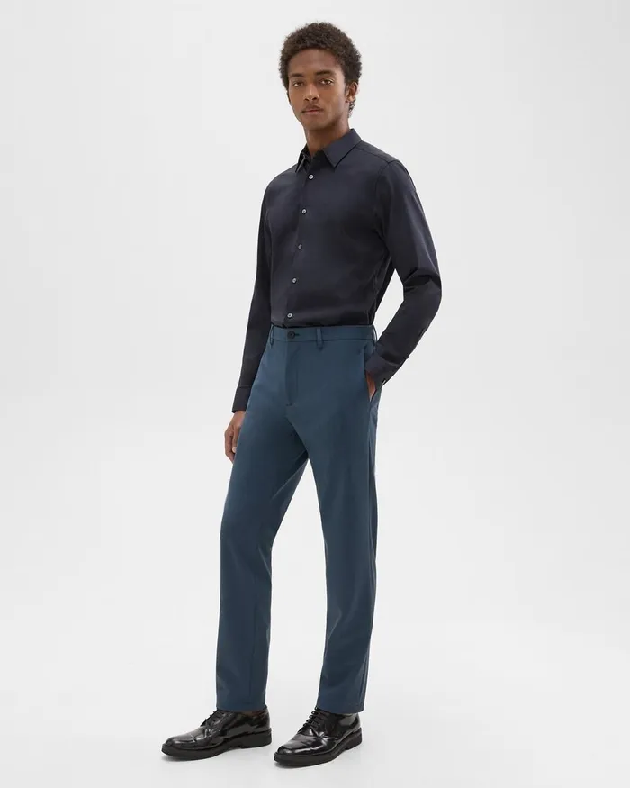 Men Pants Theory Zaine Pant In Precision Ponte Deep Sea Blue