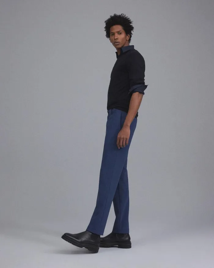 Men Pants Theory Zaine Pant In Precision Ponte Deep Sea Blue